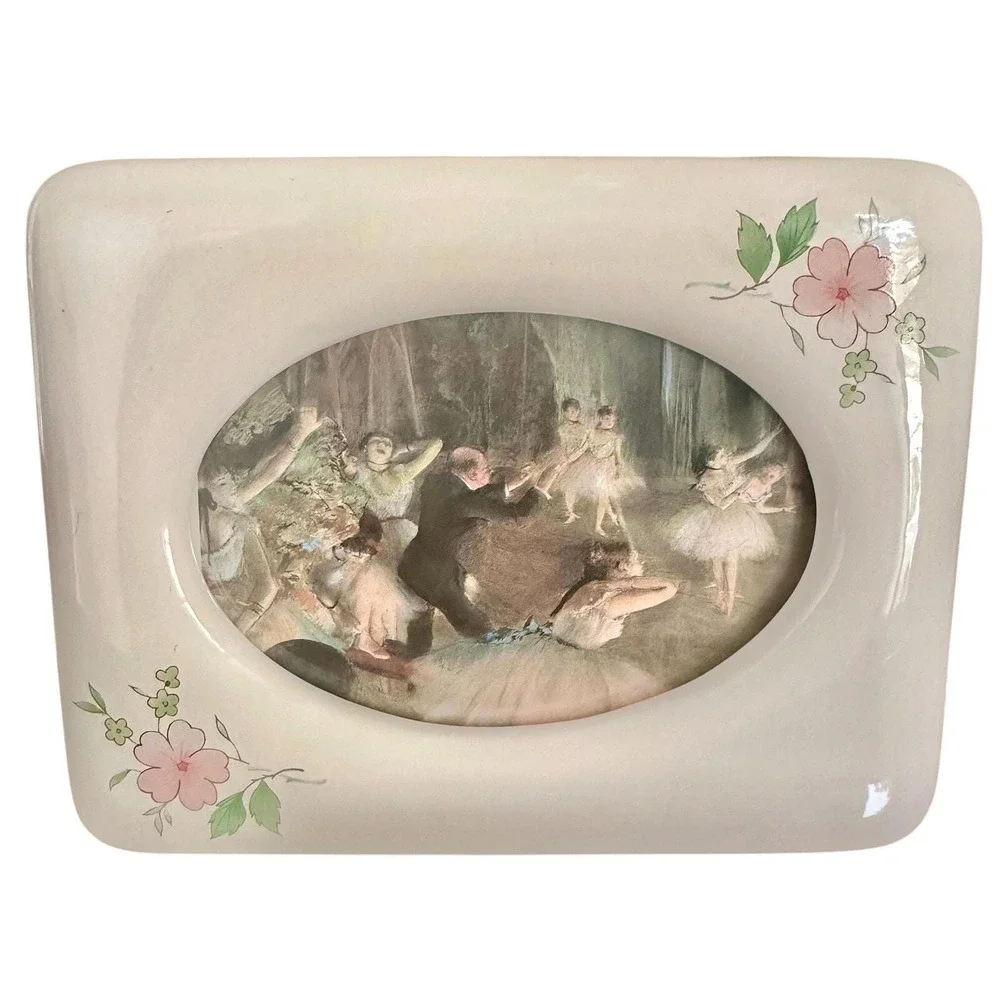 Vintage Floral Picture Frames & Light Switch Cover Set, Cottage Wall Decor
